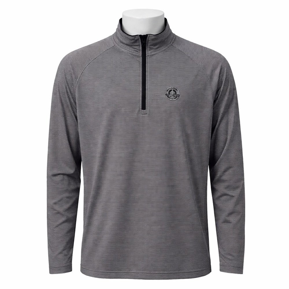 Size L Levelwear Men’s RBC Open Striped 1/4 Zip Golf Pullover Golf Layering Tops